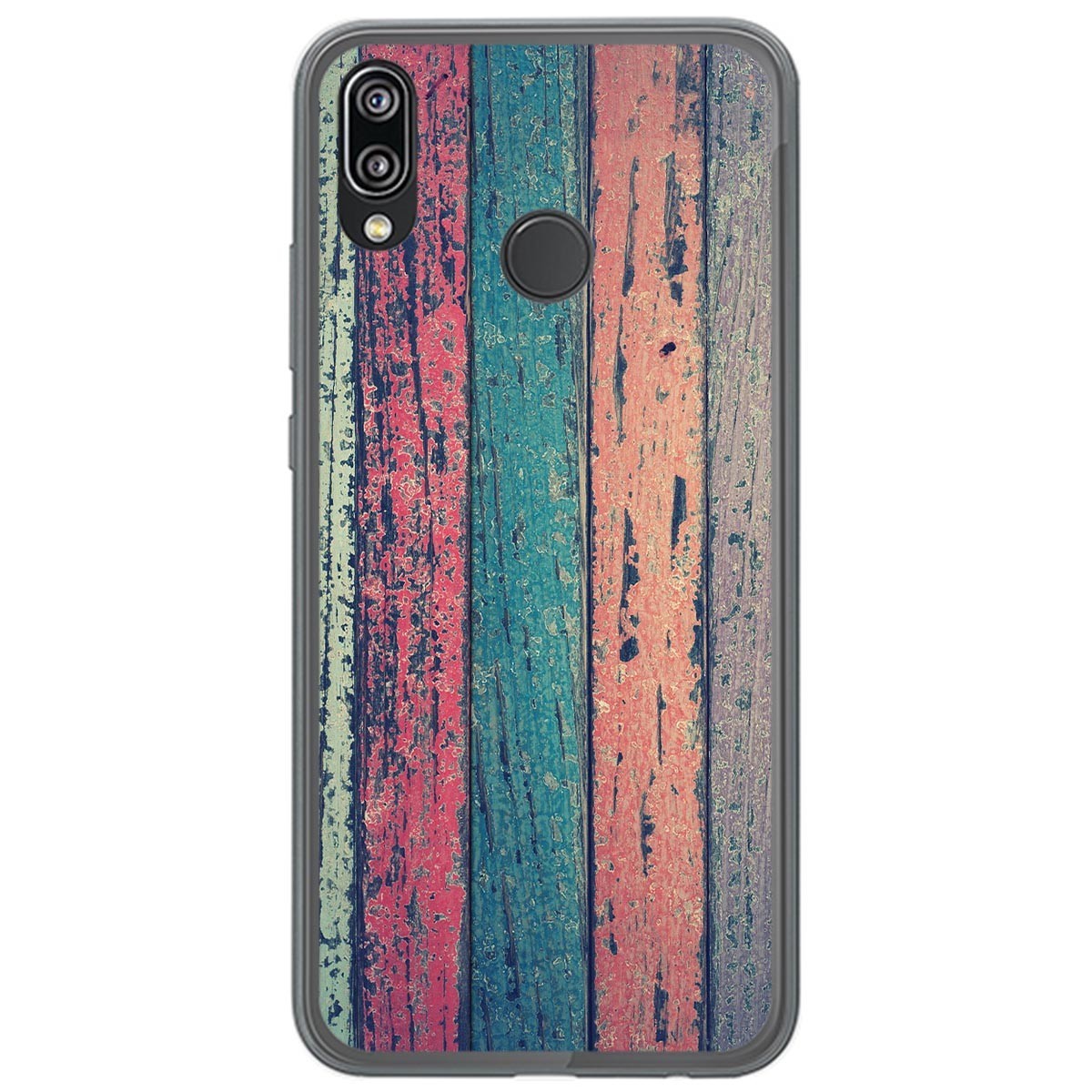 Funda Gel Tpu para Huawei P20 Lite diseño Madera 10 Dibujos