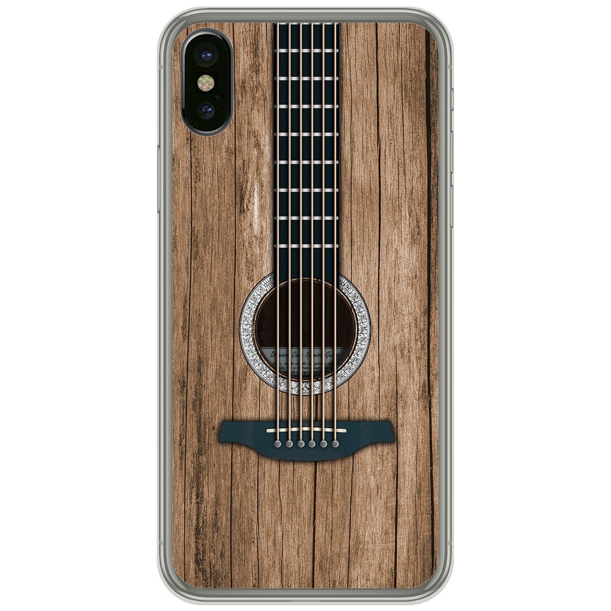 Funda Gel Tpu para Iphone  X / Xs diseño Madera 11 Dibujos