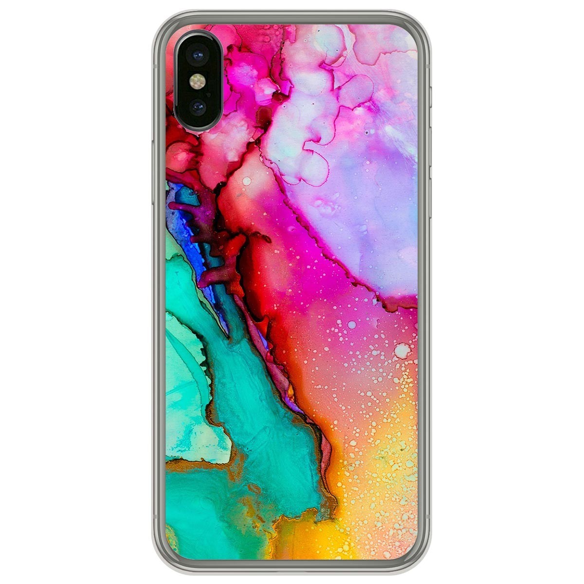 Funda Gel Tpu para Iphone  X / Xs diseño Mármol 15 Dibujos