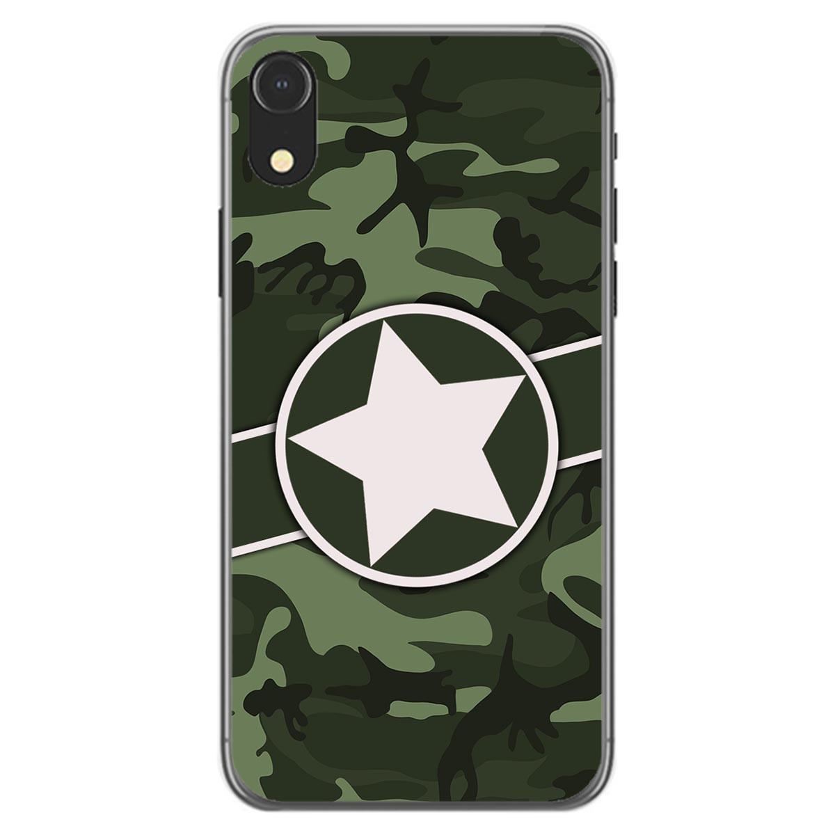 Funda Gel Tpu para Iphone Xr diseño Camuflaje 01 Dibujos