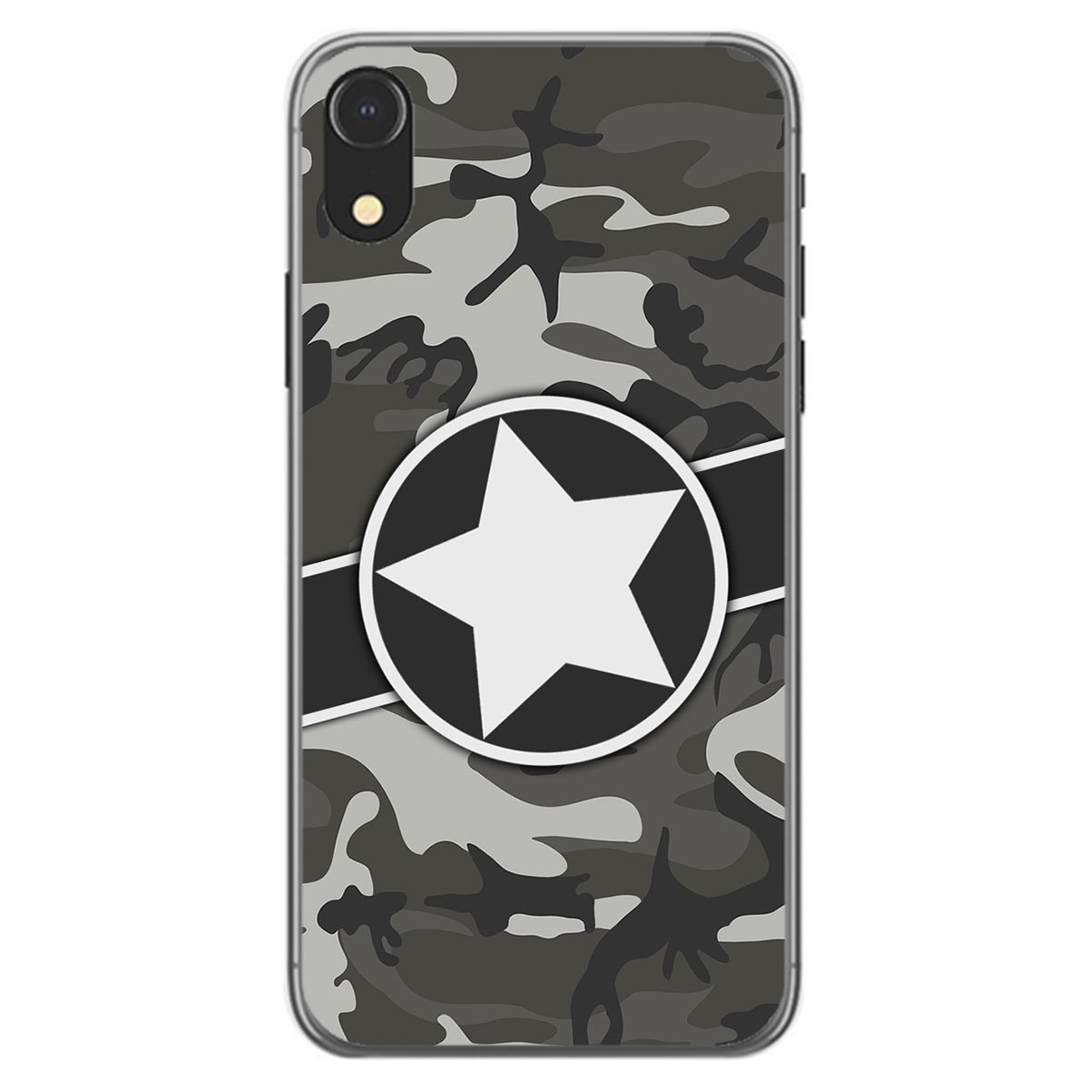 Funda Gel Tpu para Iphone Xr diseño Camuflaje 02 Dibujos