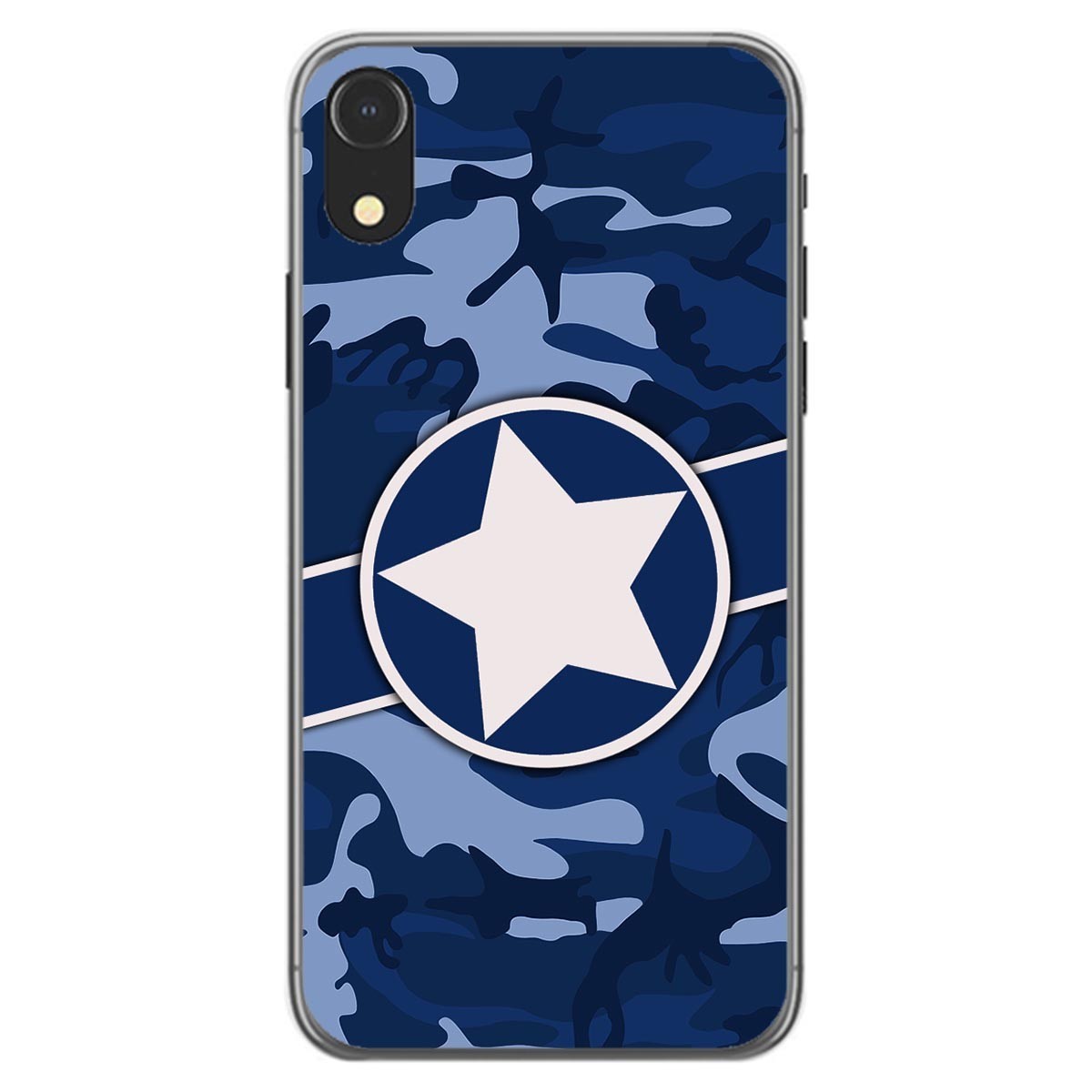 Funda Gel Tpu para Iphone Xr diseño Camuflaje 03 Dibujos