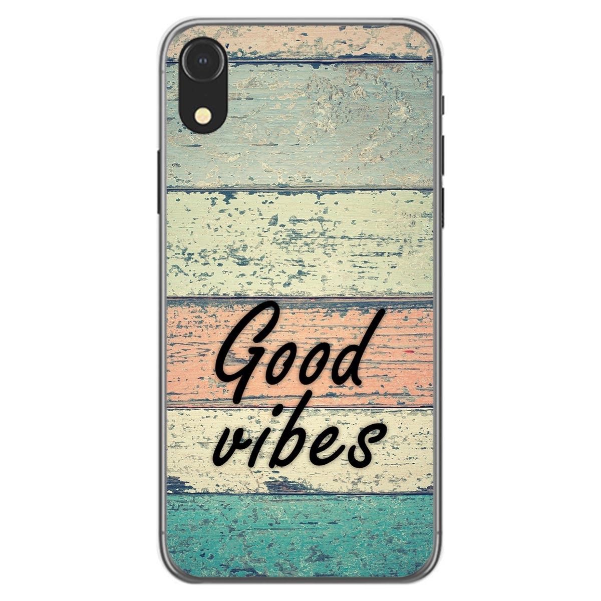 Funda Gel Tpu para Iphone Xr diseño Madera 01 Dibujos