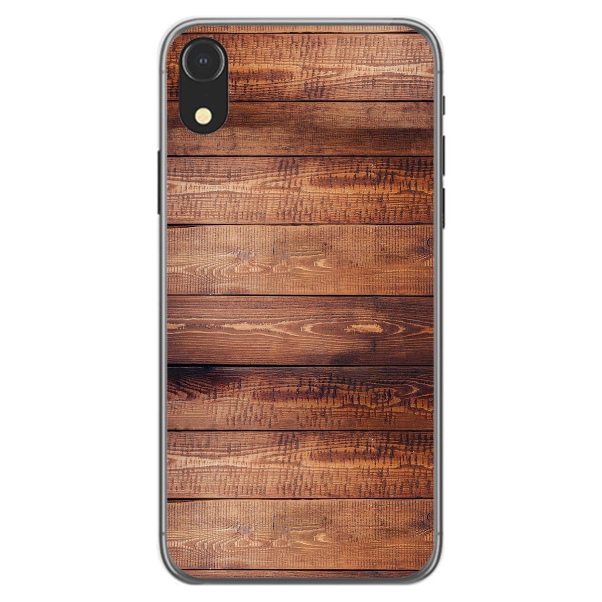 Funda Gel Tpu para Iphone Xr diseño Madera 02 Dibujos