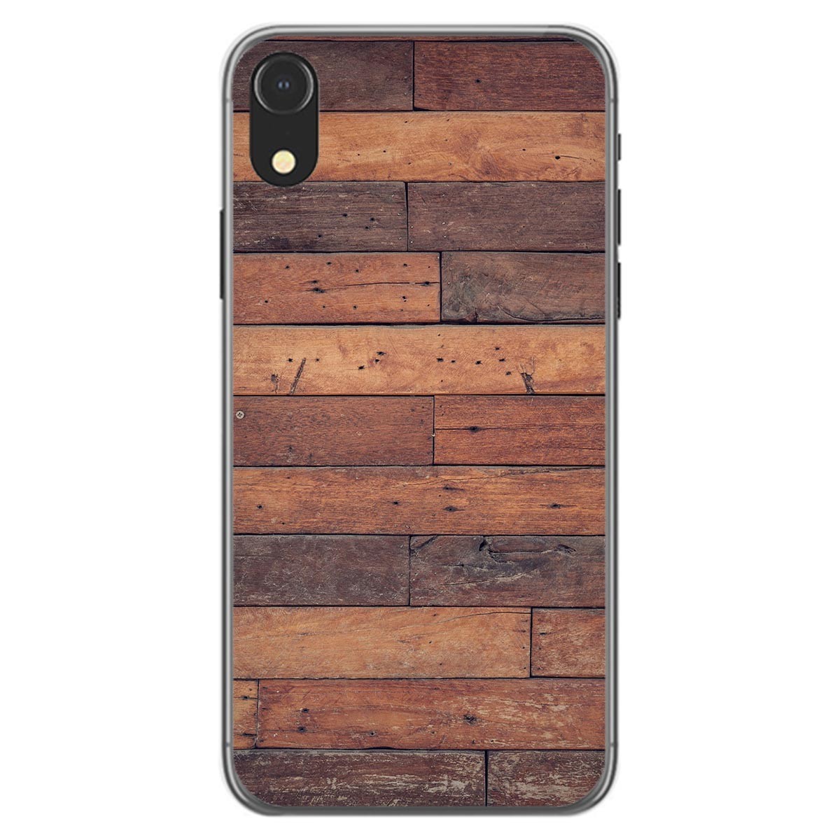 Funda Gel Tpu para Iphone Xr diseño Madera 03 Dibujos