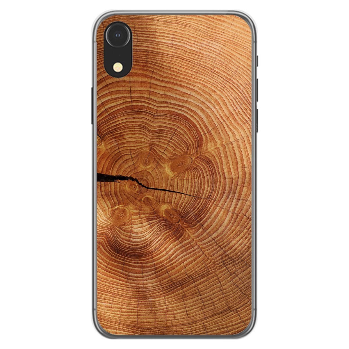 Funda Gel Tpu para Iphone Xr diseño Madera 04 Dibujos