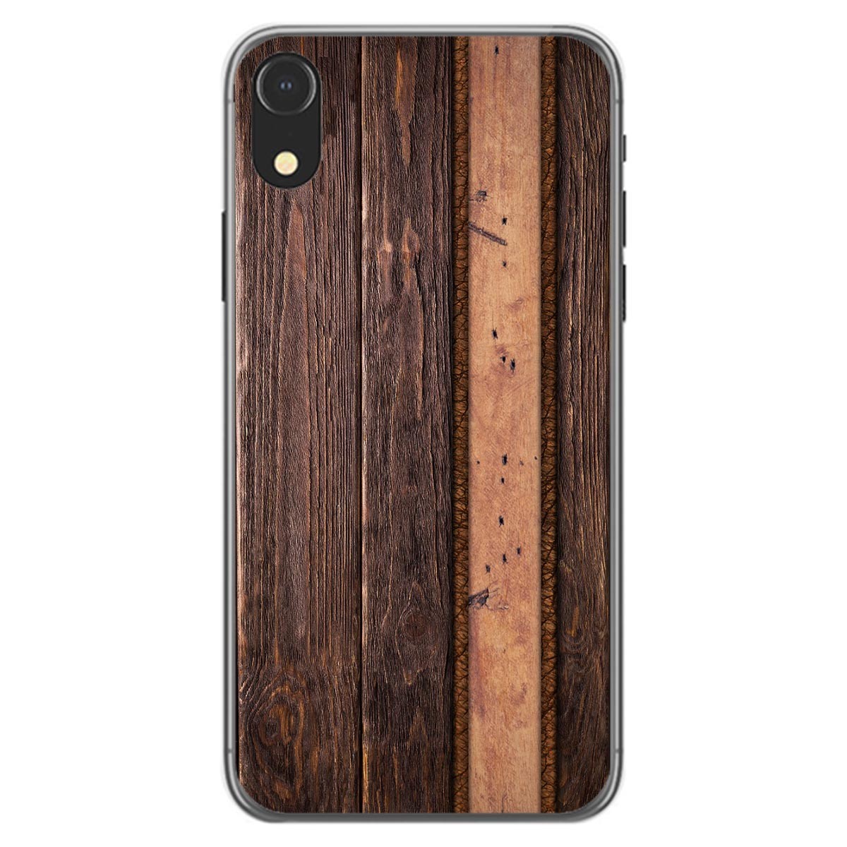 Funda Gel Tpu para Iphone Xr diseño Madera 05 Dibujos