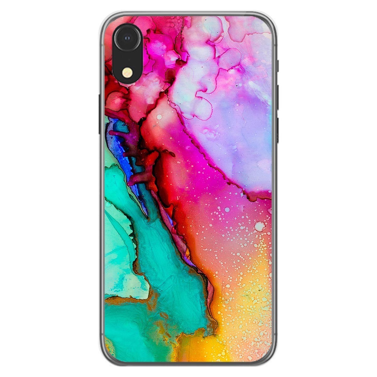 Funda Gel Tpu para Iphone Xr diseño Mármol 15 Dibujos