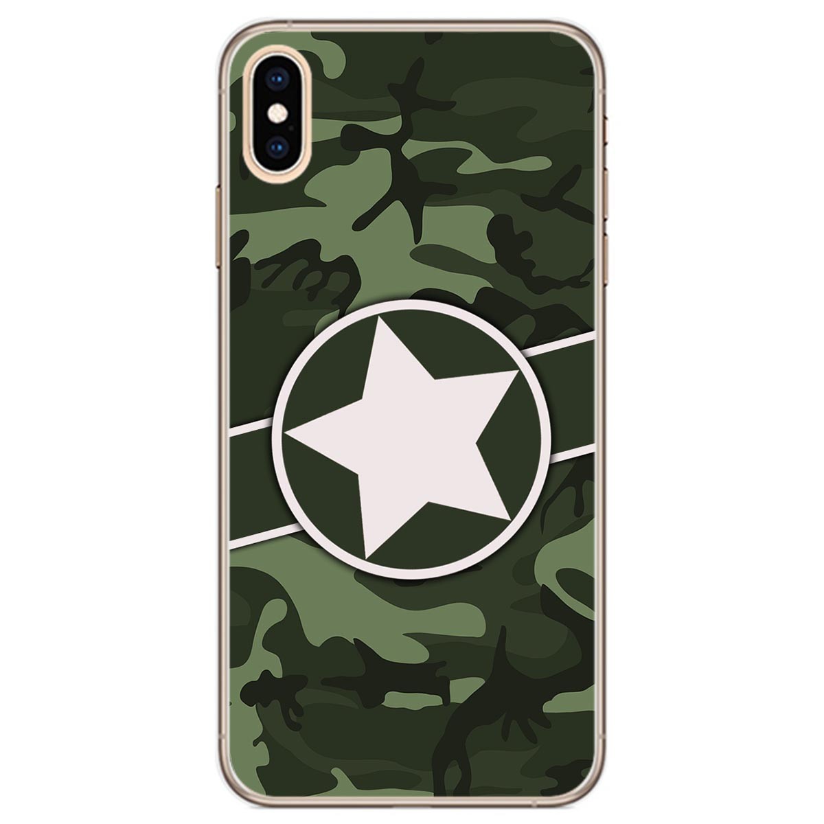 Funda Gel Tpu para Iphone Xs Max diseño Camuflaje 01 Dibujos