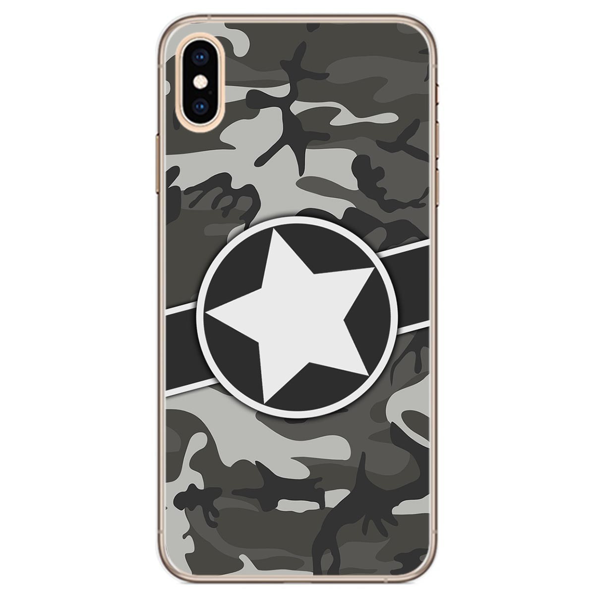Funda Gel Tpu para Iphone Xs Max diseño Camuflaje 02 Dibujos