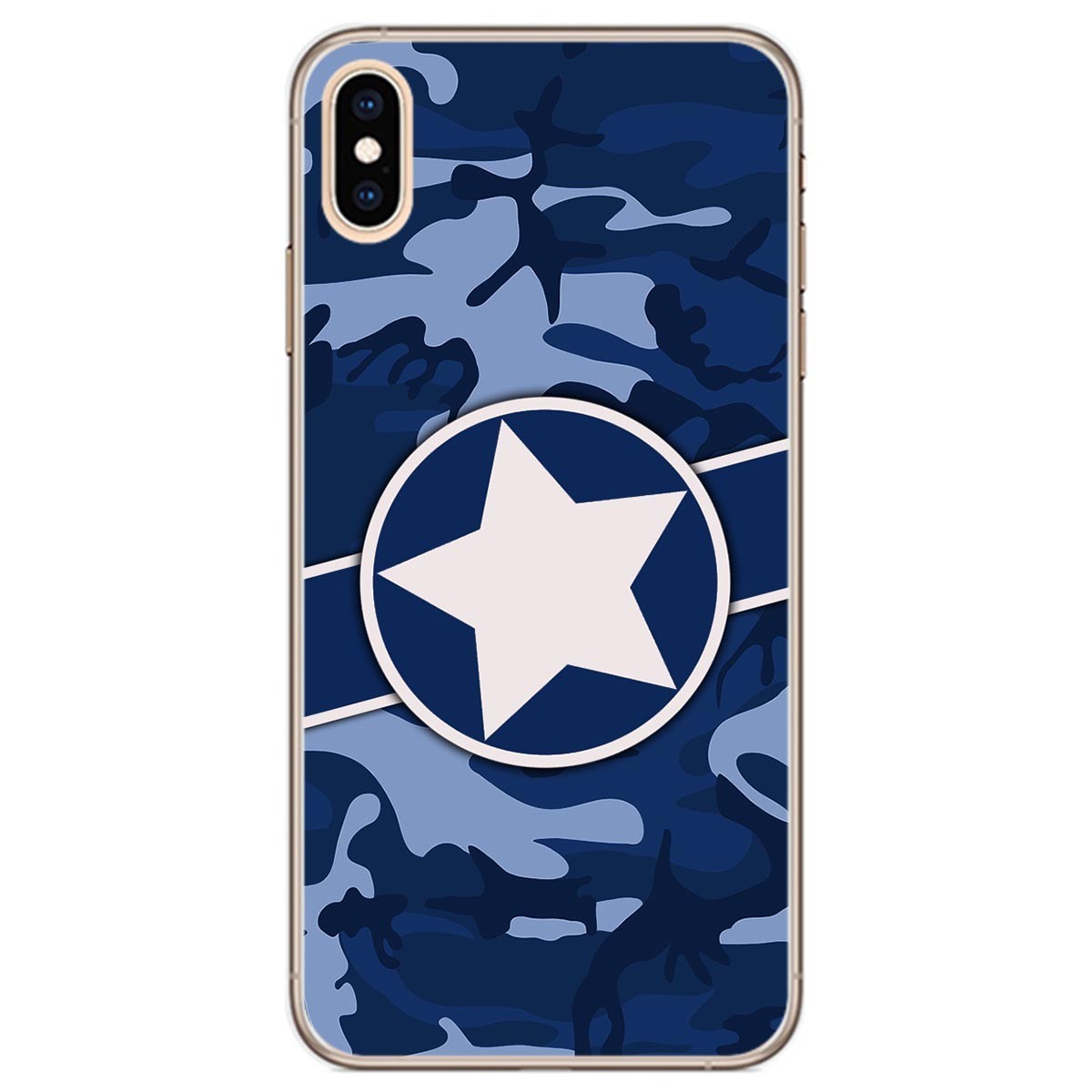 Funda Gel Tpu para Iphone Xs Max diseño Camuflaje 03 Dibujos