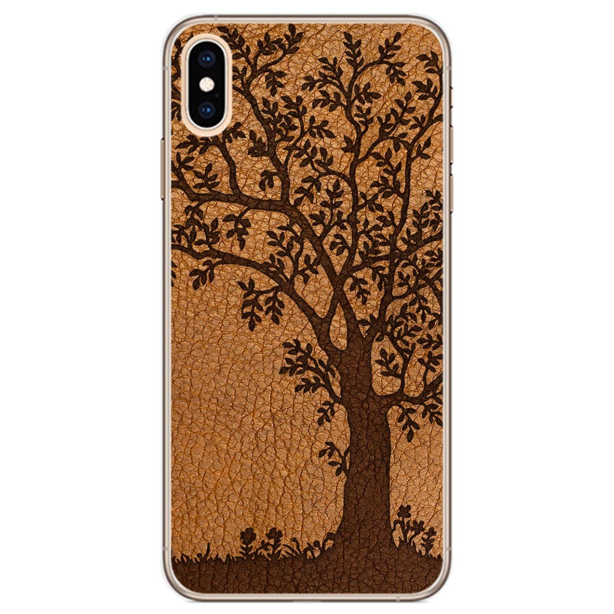 Funda Gel Tpu para Iphone Xs Max diseño Cuero 03 Dibujos