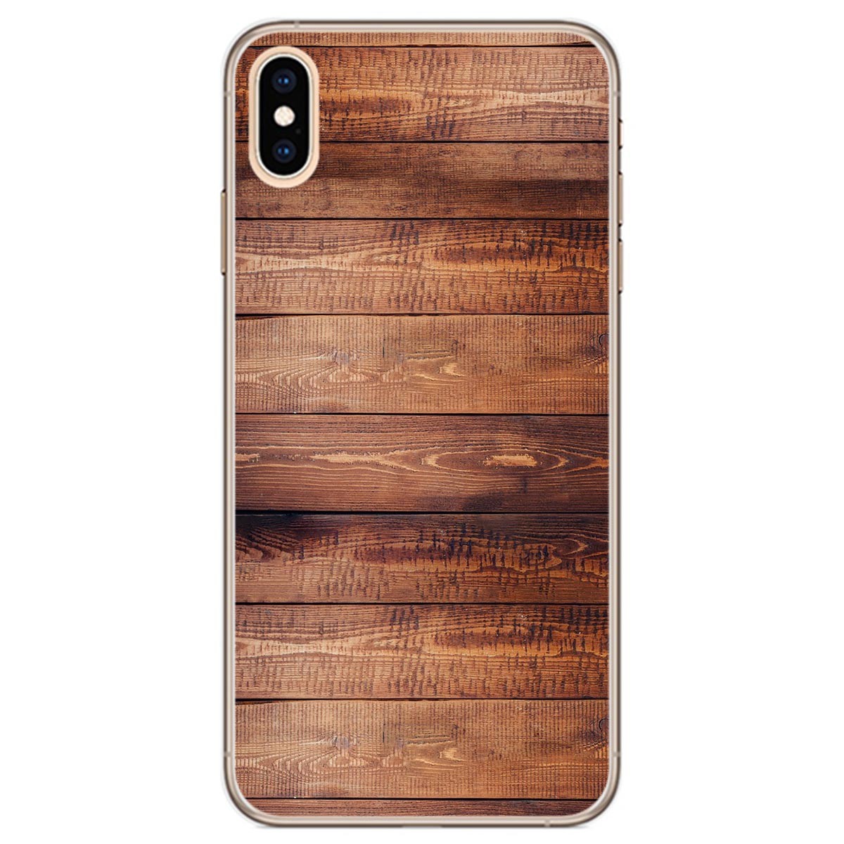 Funda Gel Tpu para Iphone Xs Max diseño Madera 02 Dibujos