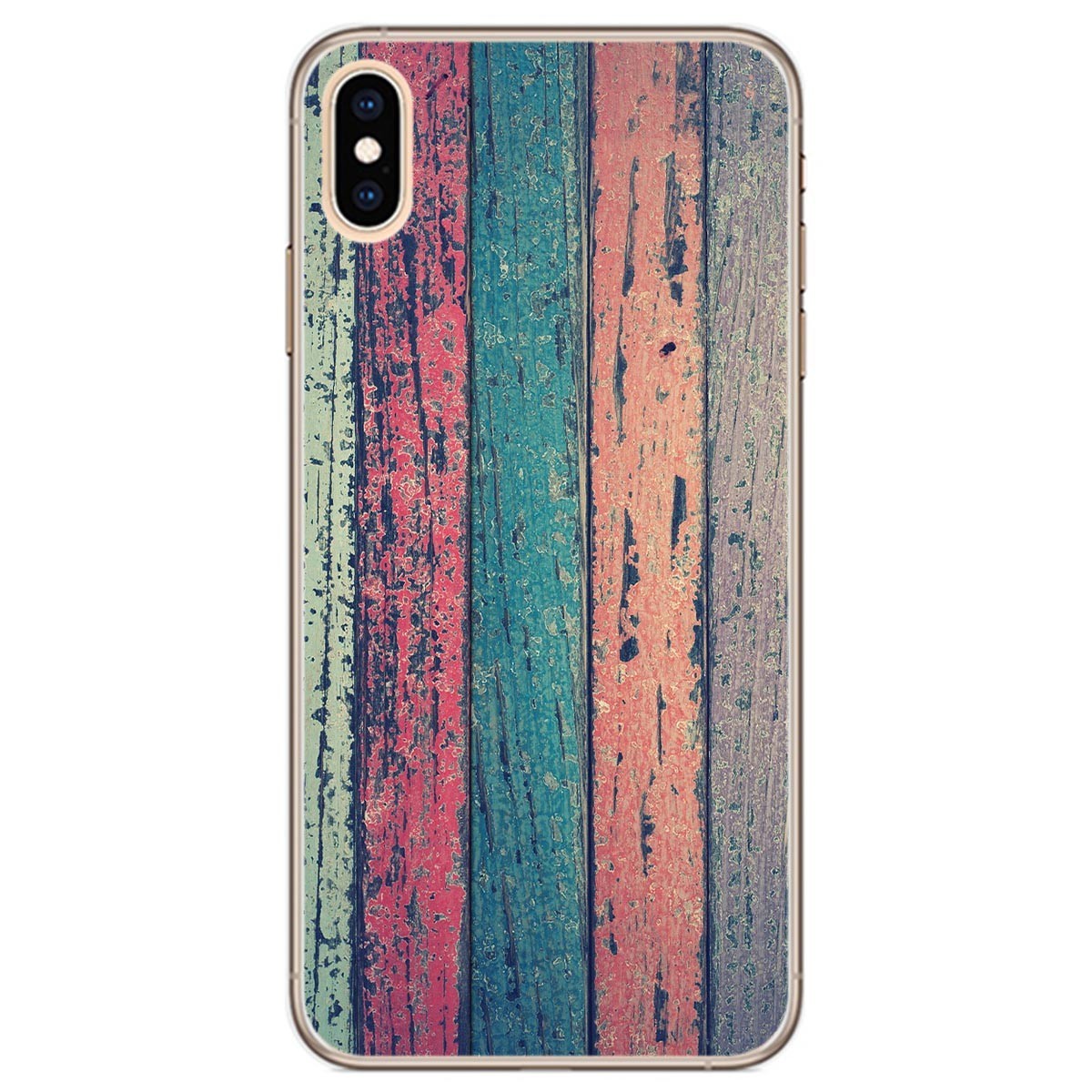 Funda Gel Tpu para Iphone Xs Max diseño Madera 10 Dibujos