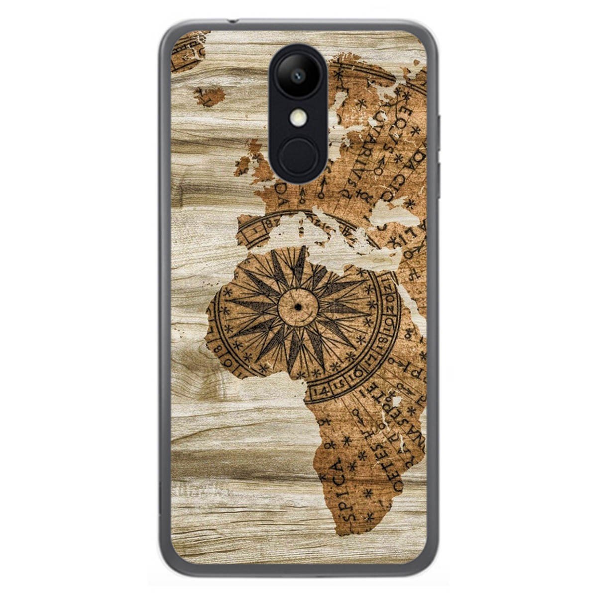 Funda Gel Tpu para Lg K9 diseño Madera 07 Dibujos