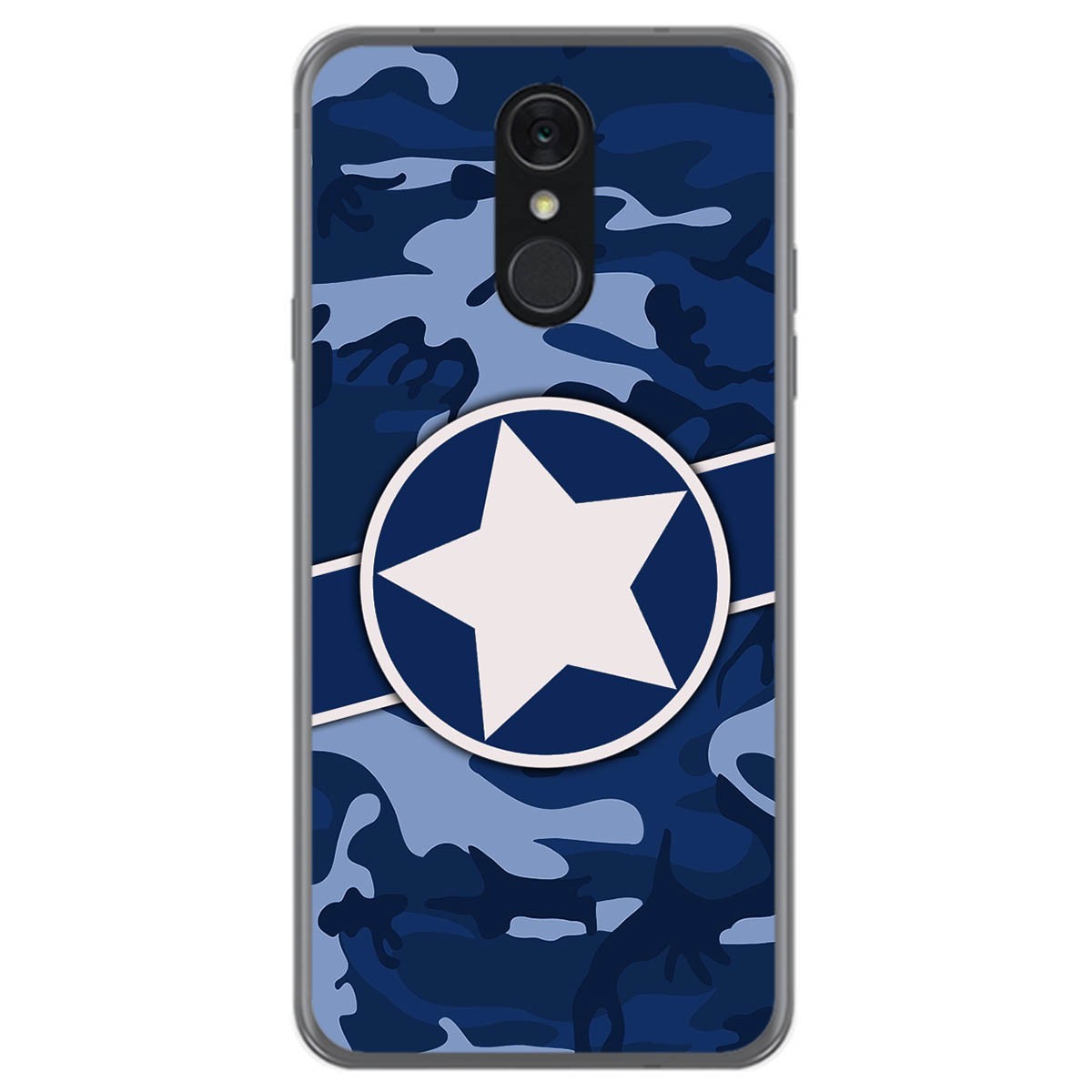 Funda Gel Tpu para Lg Q7 diseño Camuflaje 03 Dibujos