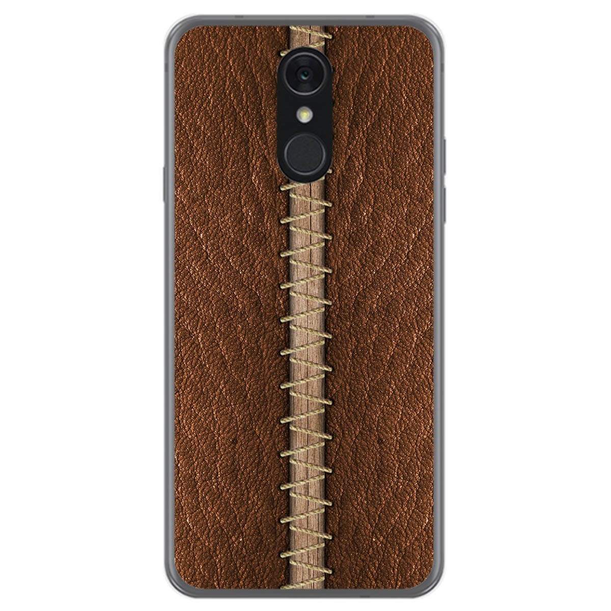 Funda Gel Tpu para Lg Q7 diseño Cuero 01 Dibujos