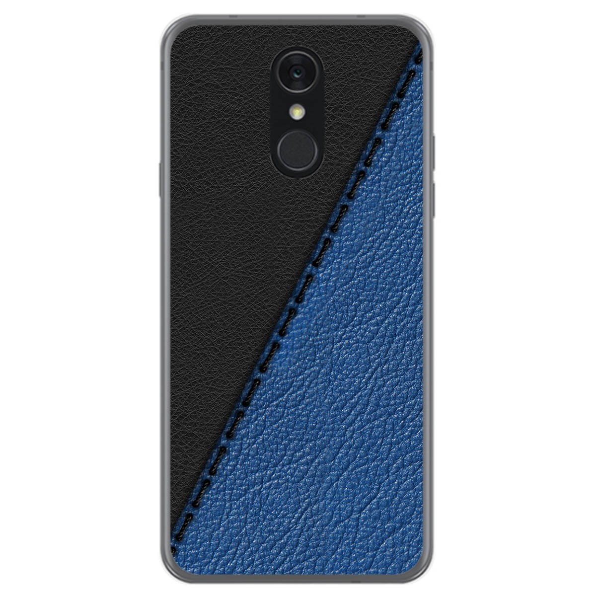 Funda Gel Tpu para Lg Q7 diseño Cuero 02 Dibujos