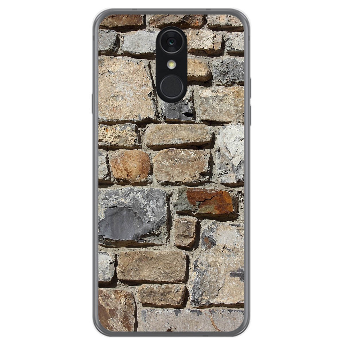 Funda Gel Tpu para Lg Q7 diseño Ladrillo 03 Dibujos
