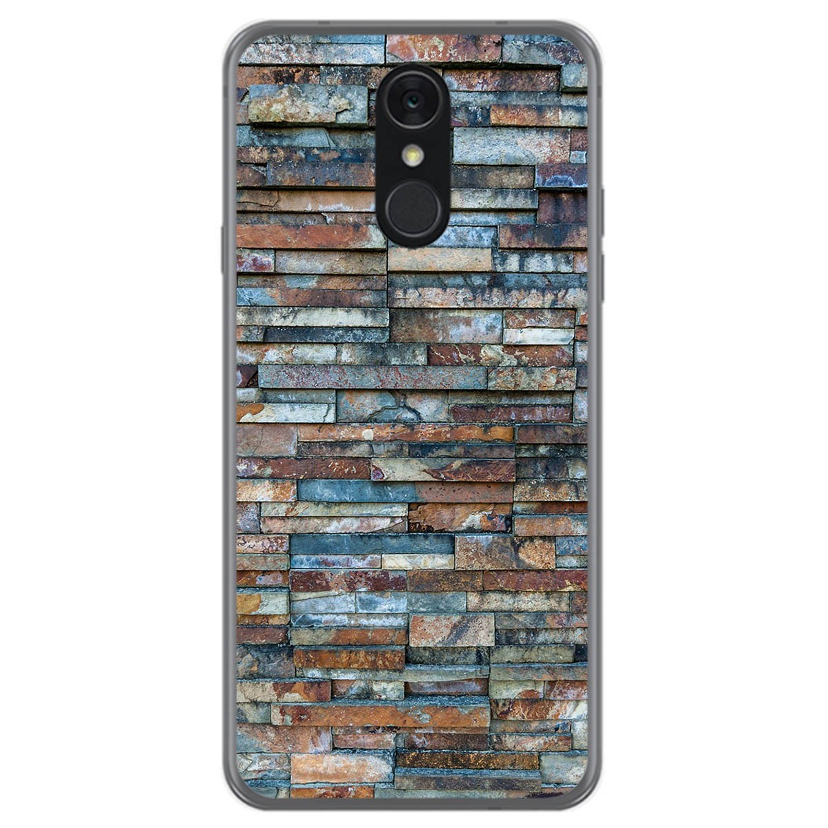 Funda Gel Tpu para Lg Q7 diseño Ladrillo 05 Dibujos