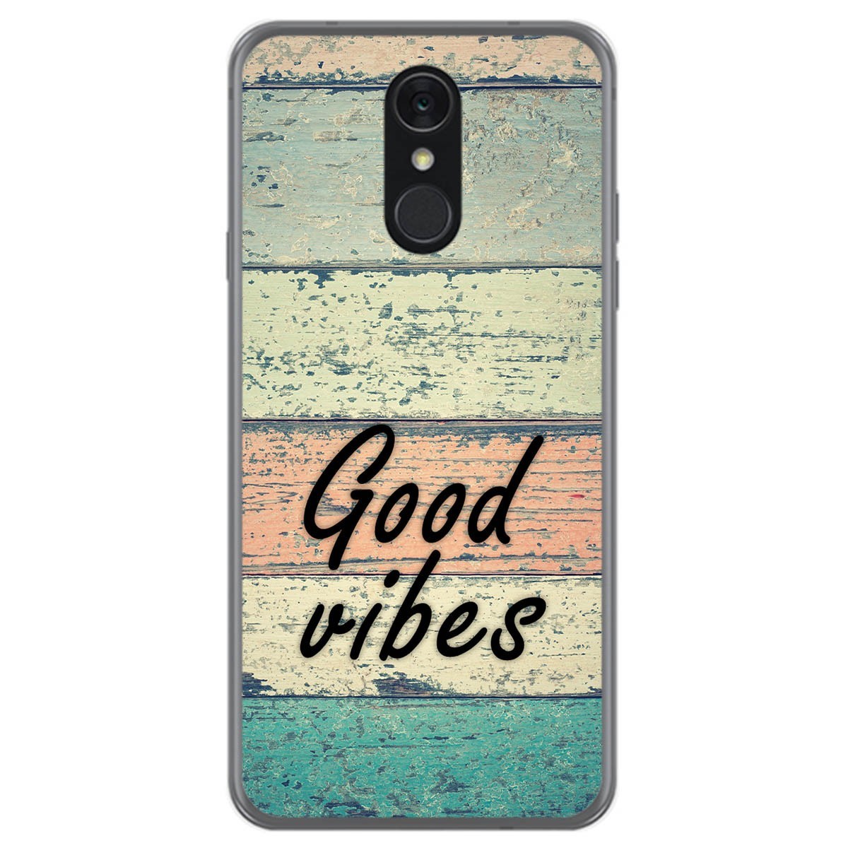 Funda Gel Tpu para Lg Q7 diseño Madera 01 Dibujos