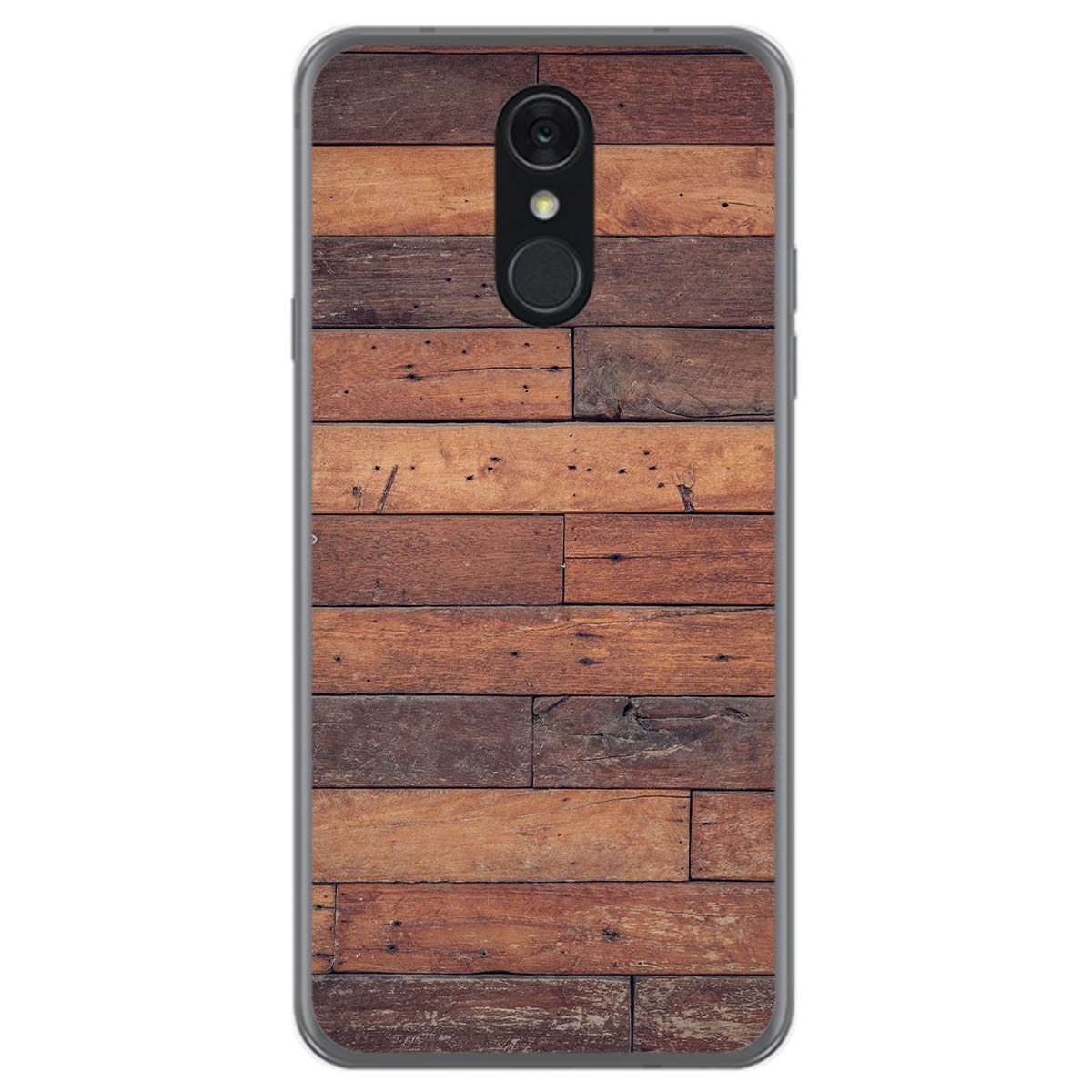 Funda Gel Tpu para Lg Q7 diseño Madera 03 Dibujos