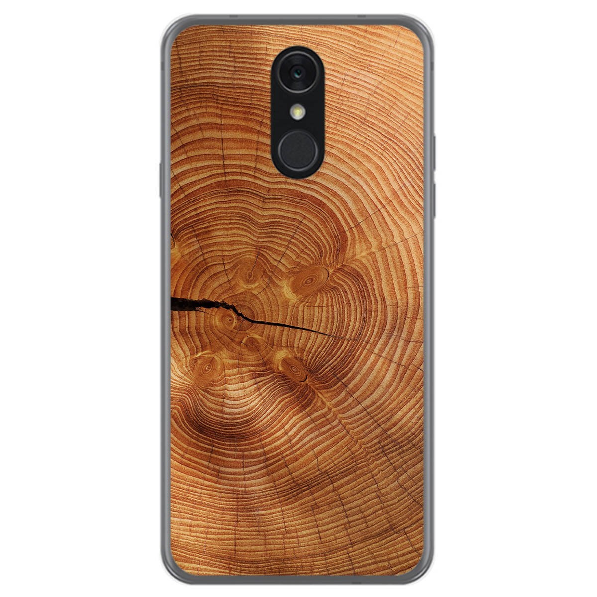 Funda Gel Tpu para Lg Q7 diseño Madera 04 Dibujos