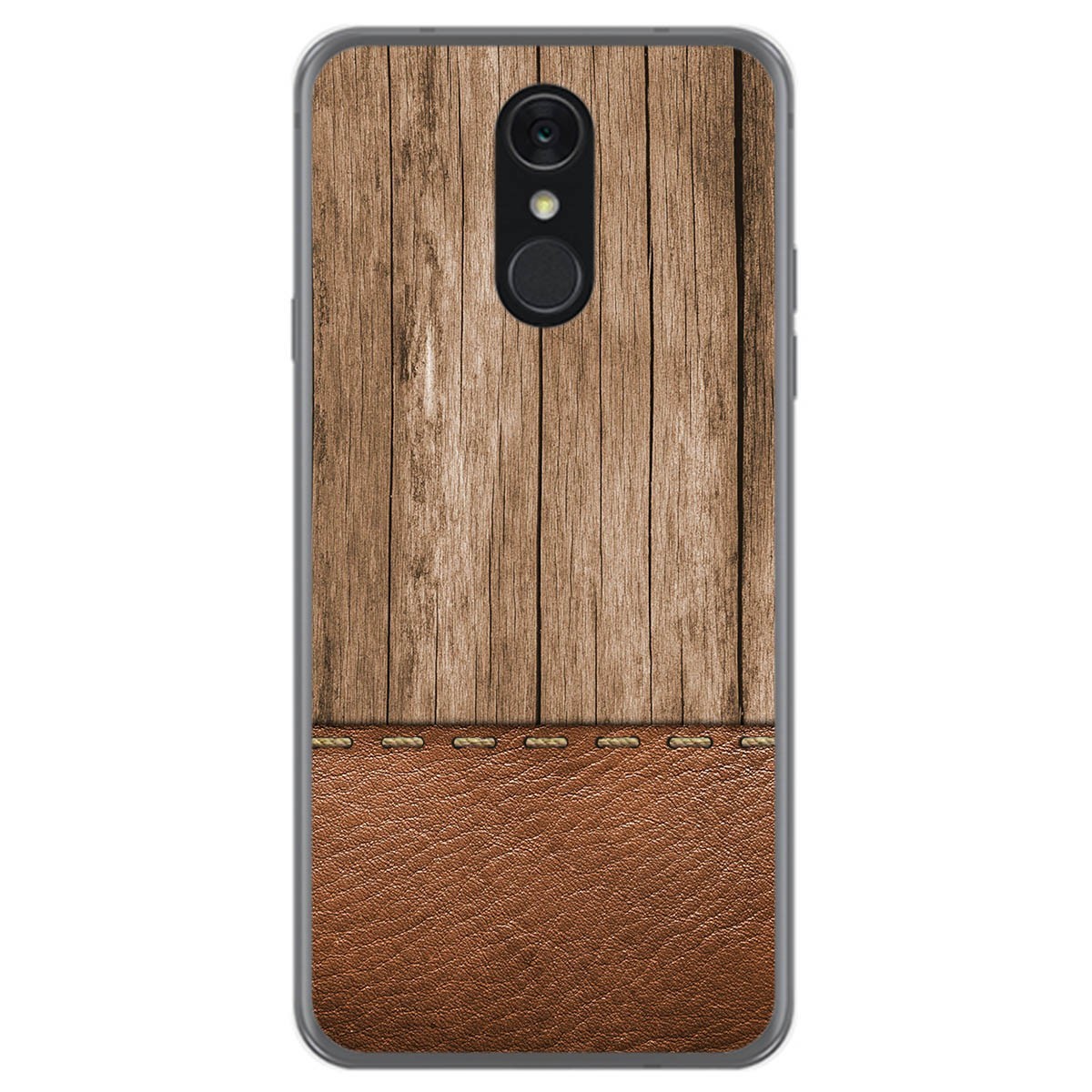 Funda Gel Tpu para Lg Q7 diseño Madera 09 Dibujos