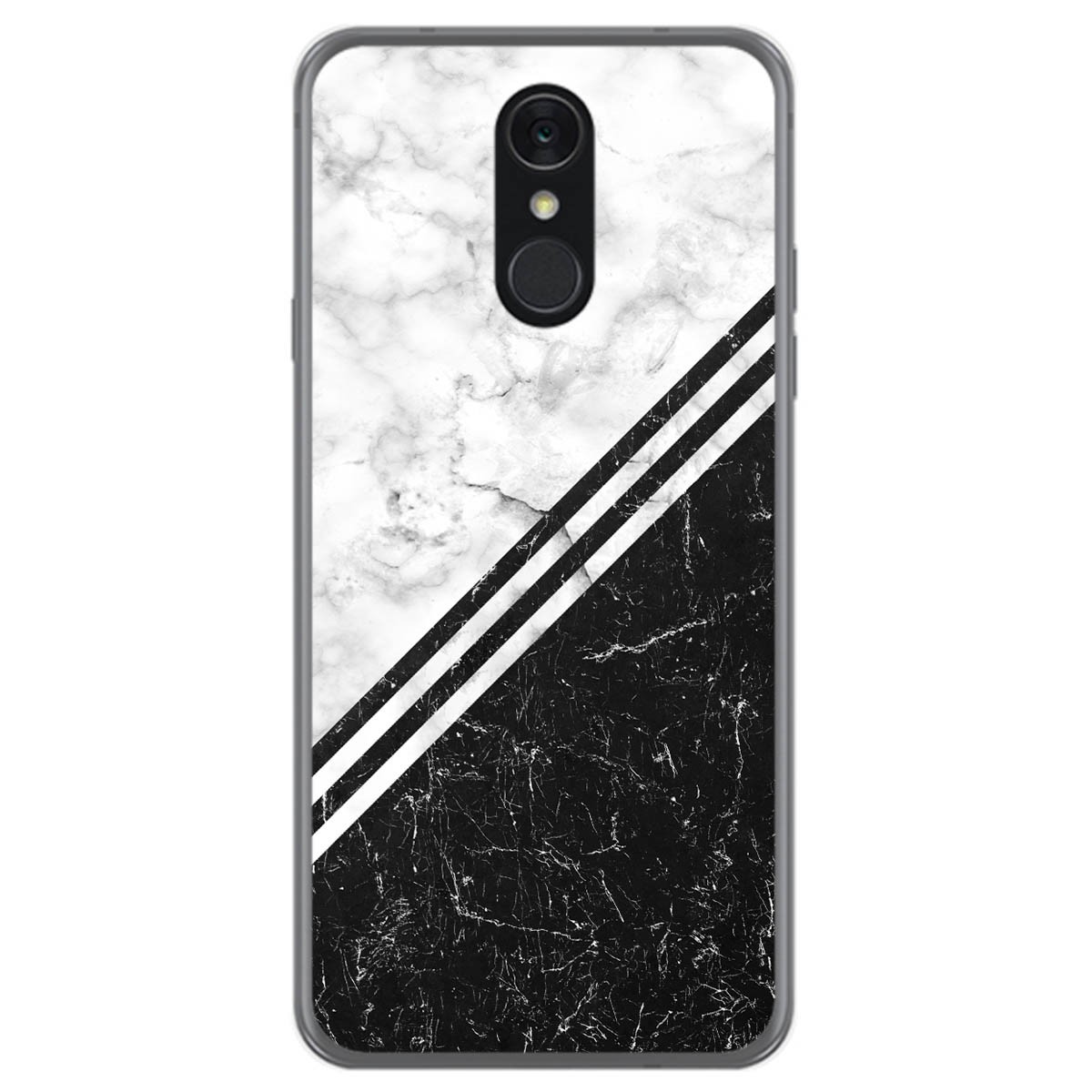 Funda Gel Tpu para Lg Q7 diseño Mármol 01 Dibujos