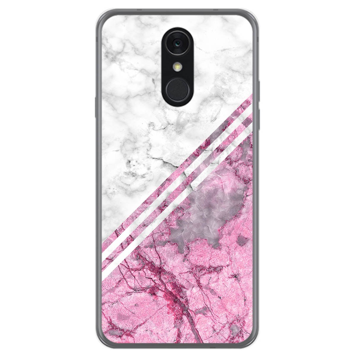 Funda Gel Tpu para Lg Q7 diseño Mármol 03 Dibujos