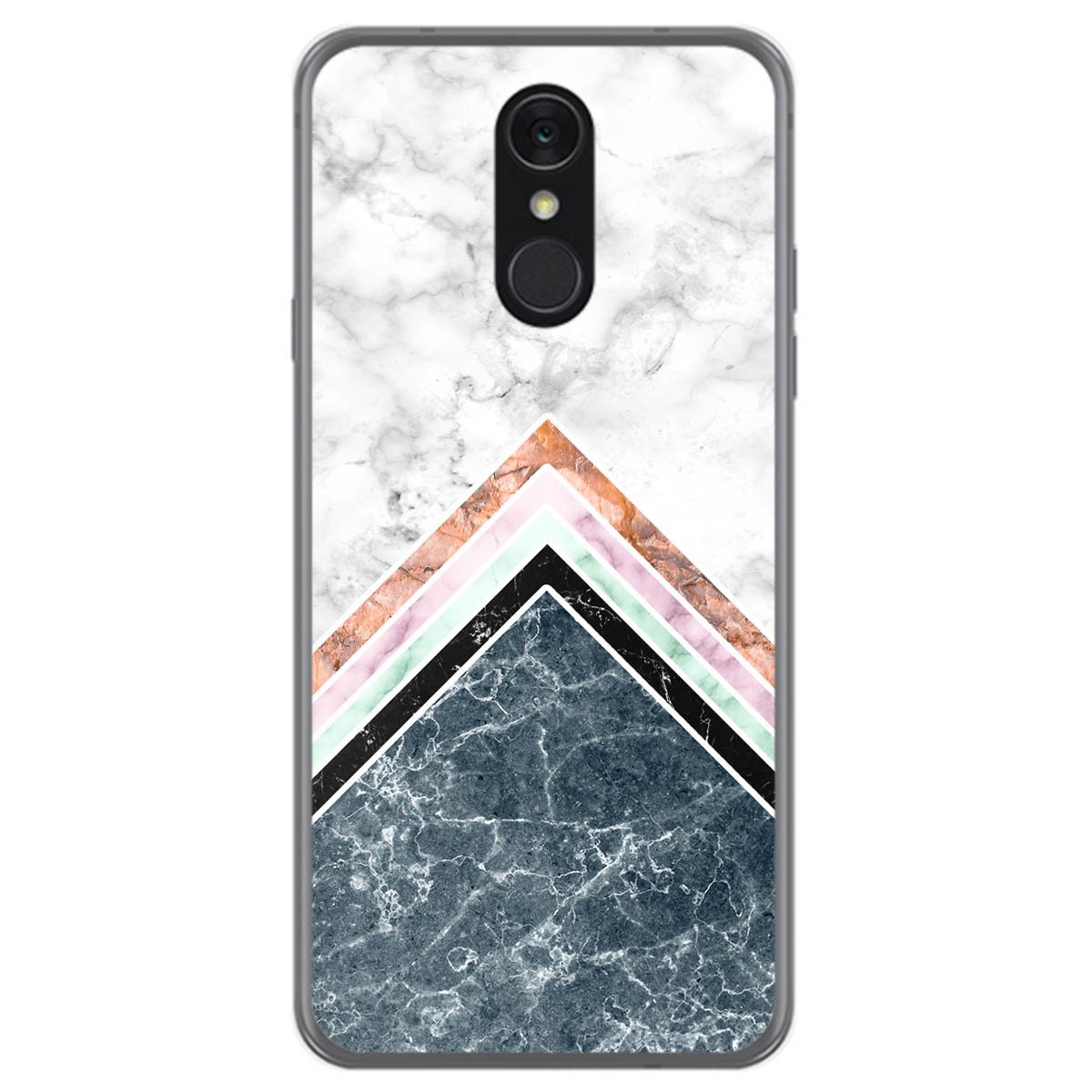 Funda Gel Tpu para Lg Q7 diseño Mármol 05 Dibujos