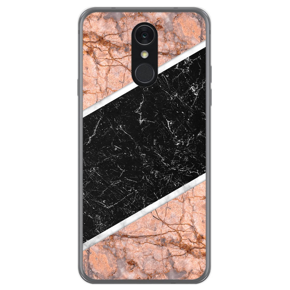 Funda Gel Tpu para Lg Q7 diseño Mármol 07 Dibujos