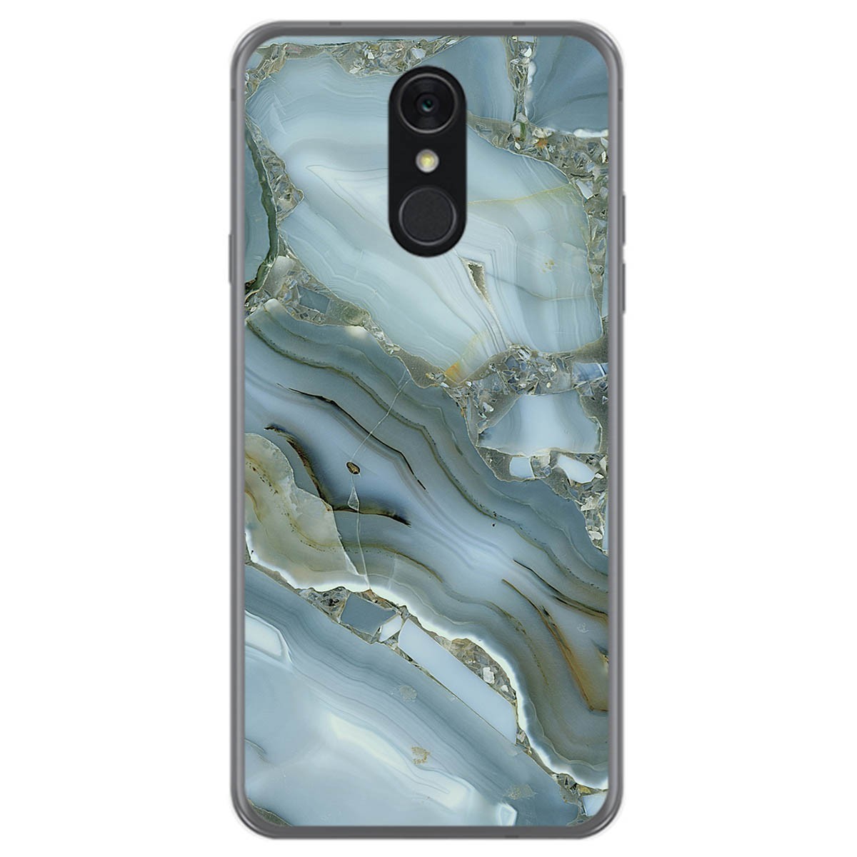 Funda Gel Tpu para Lg Q7 diseño Mármol 09 Dibujos