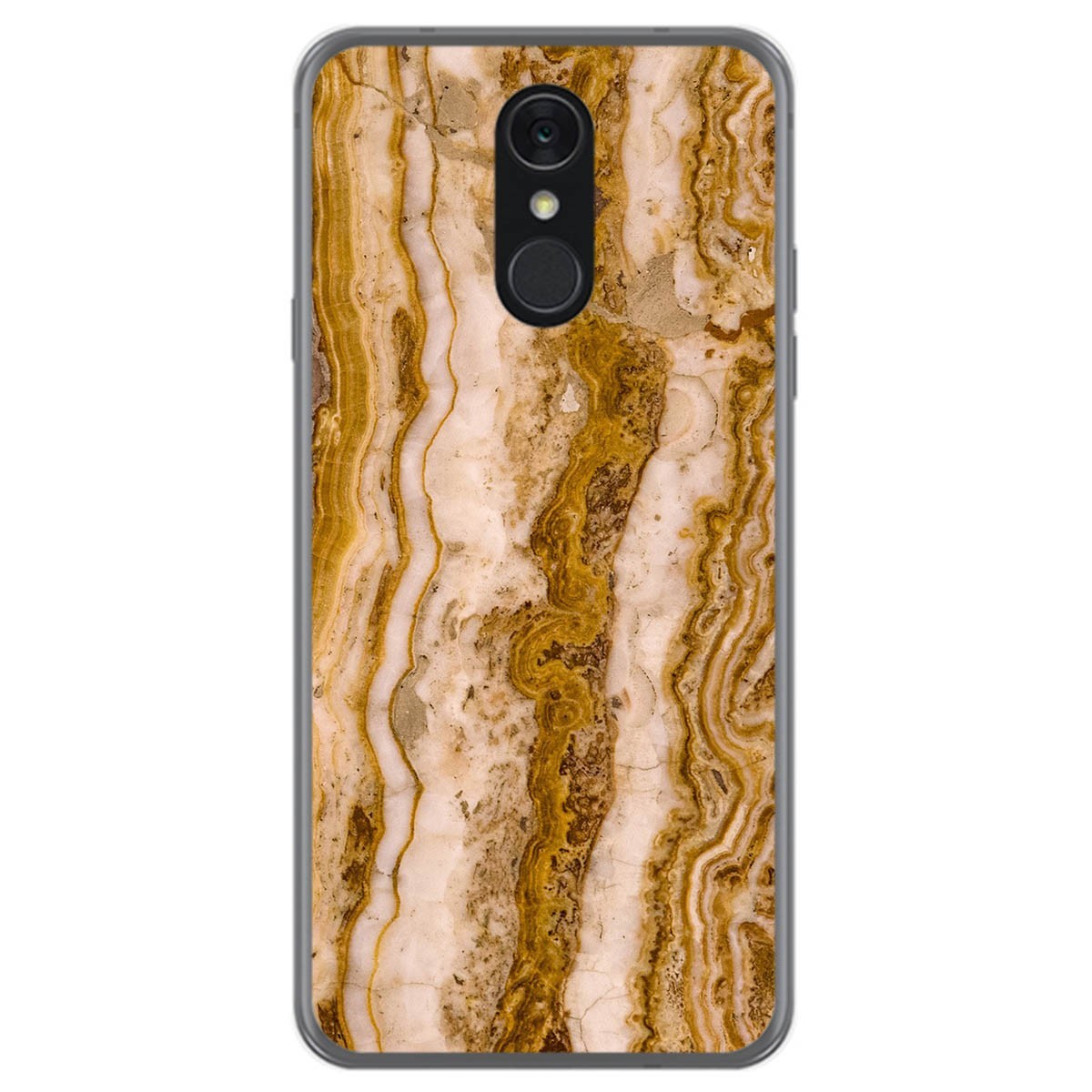 Funda Gel Tpu para Lg Q7 diseño Mármol 10 Dibujos