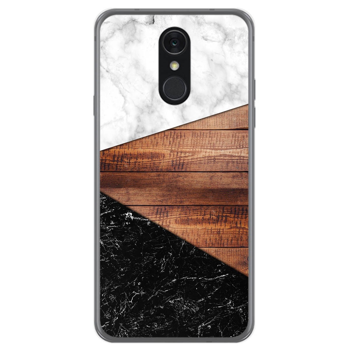 Funda Gel Tpu para Lg Q7 diseño Mármol 11 Dibujos