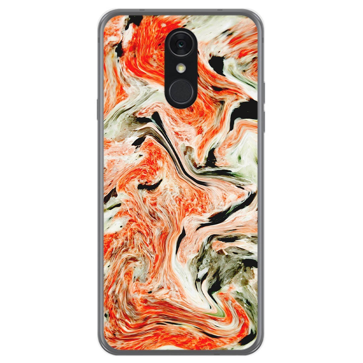 Funda Gel Tpu para Lg Q7 diseño Mármol 12 Dibujos