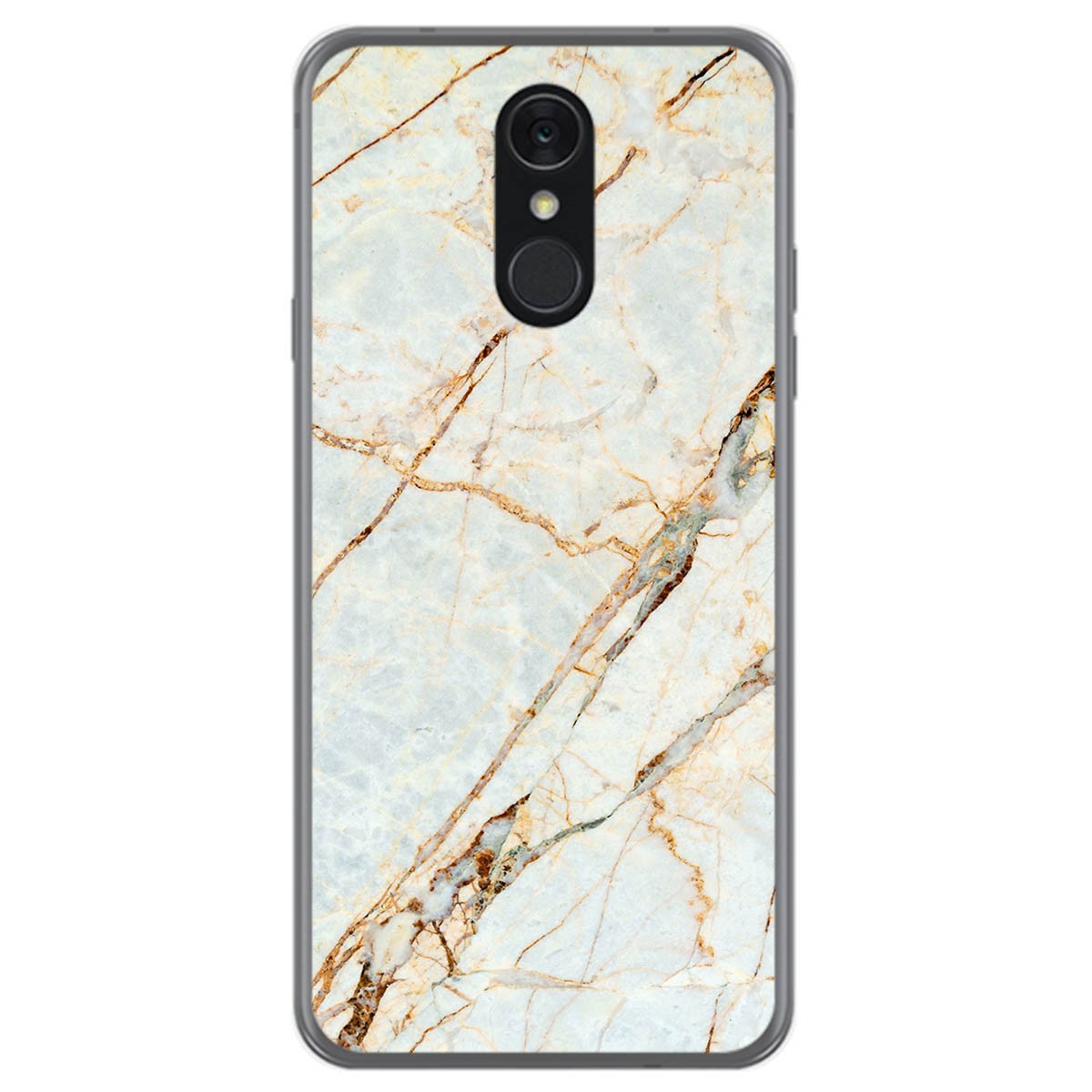 Funda Gel Tpu para Lg Q7 diseño Mármol 13 Dibujos