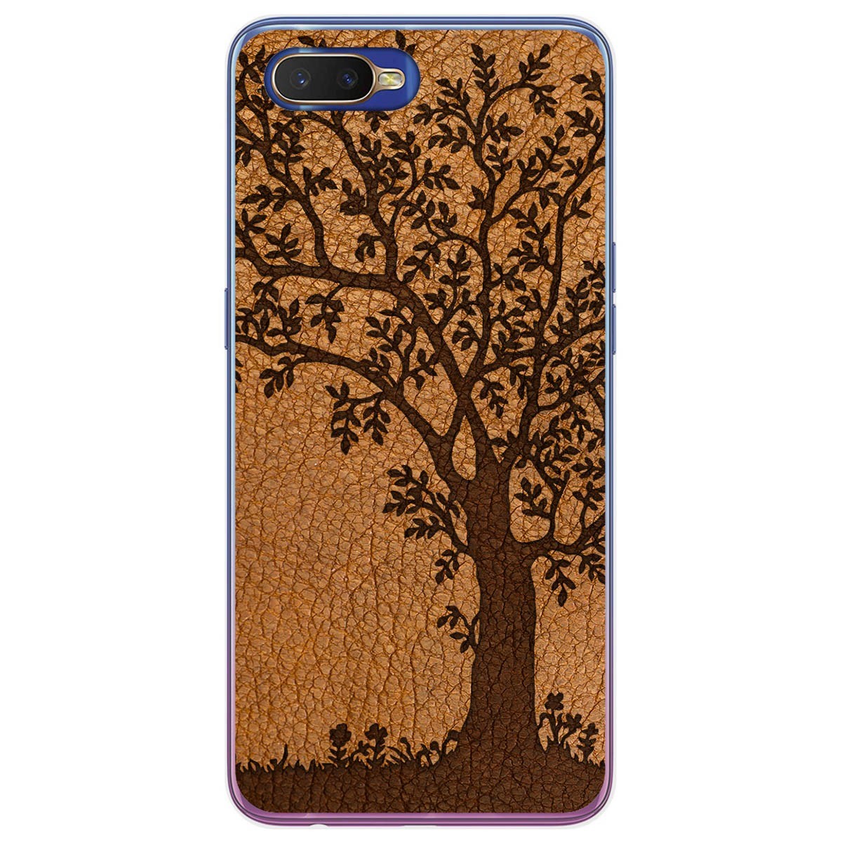 Funda Gel Tpu para Oppo RX17 Neo diseño Cuero 03 Dibujos