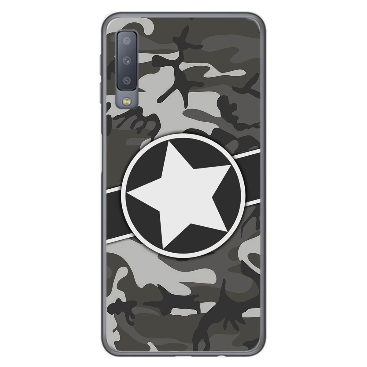 Funda Gel Tpu para Samsung Galaxy A7 (2018) diseño Camuflaje 02 Dibujos