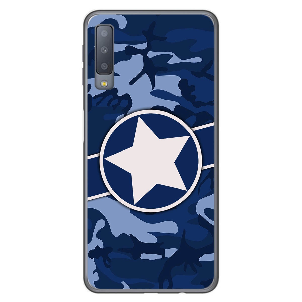 Funda Gel Tpu para Samsung Galaxy A7 (2018) diseño Camuflaje 03 Dibujos