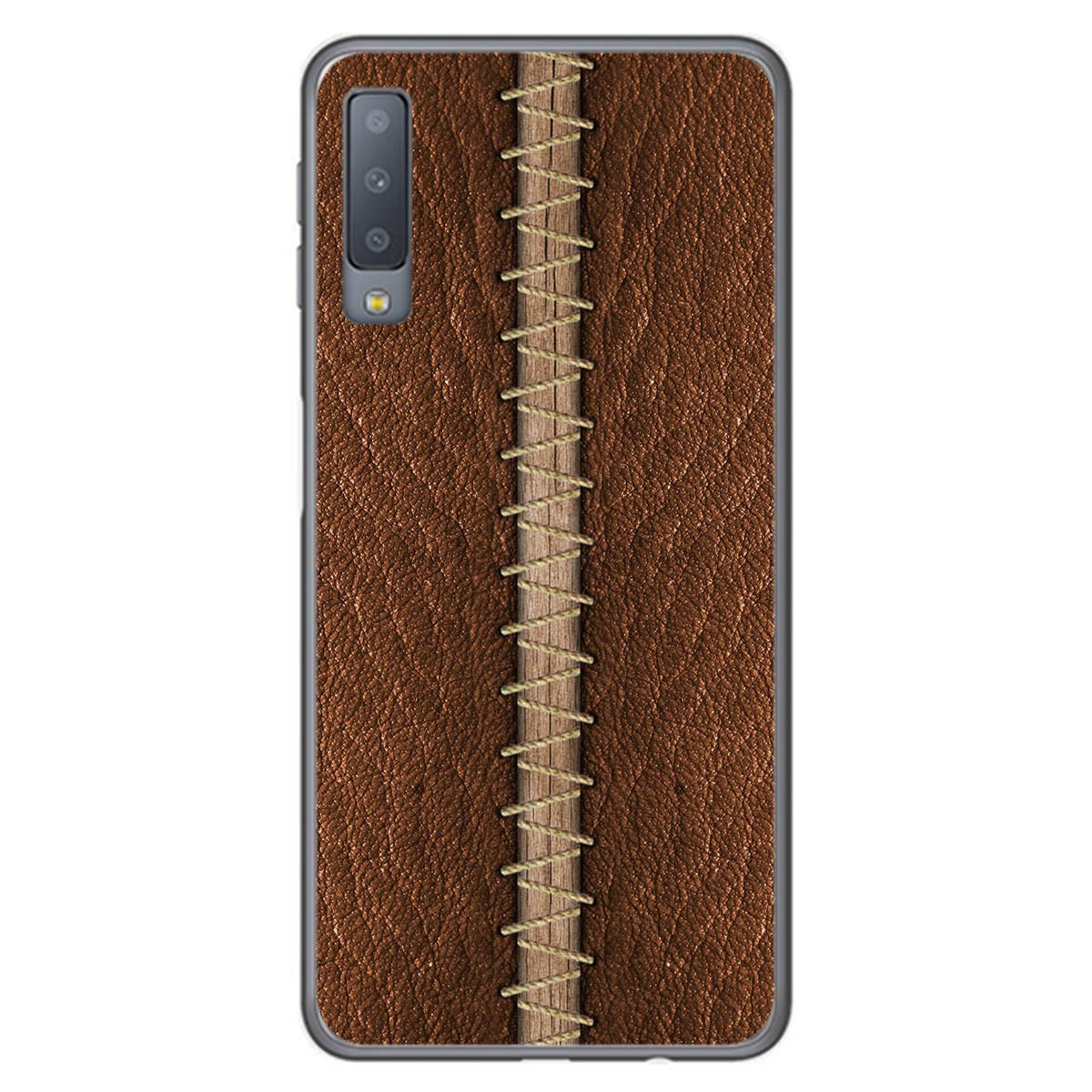 Funda Gel Tpu para Samsung Galaxy A7 (2018) diseño Cuero 01 Dibujos