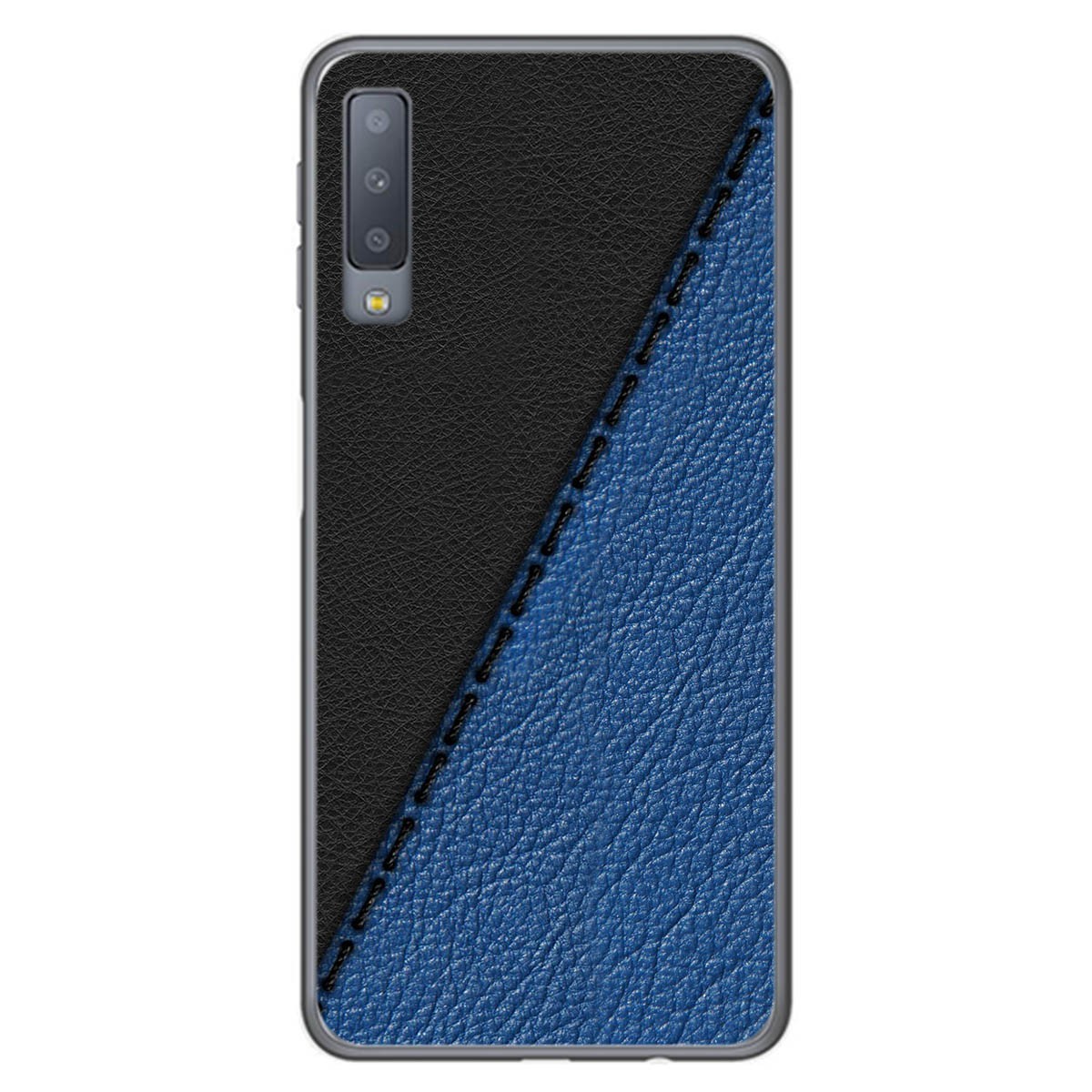 Funda Gel Tpu para Samsung Galaxy A7 (2018) diseño Cuero 02 Dibujos