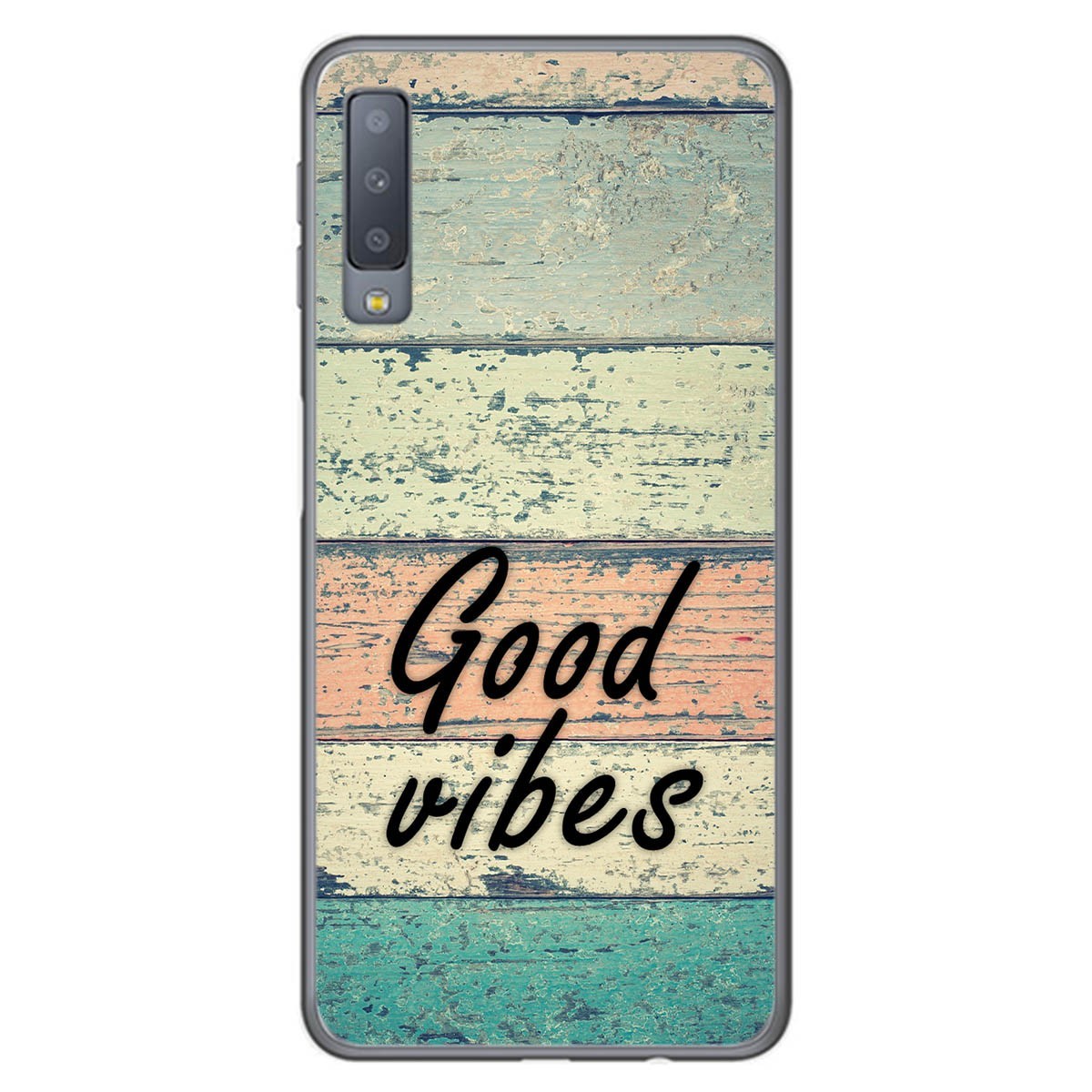 Funda Gel Tpu para Samsung Galaxy A7 (2018) diseño Madera 01 Dibujos