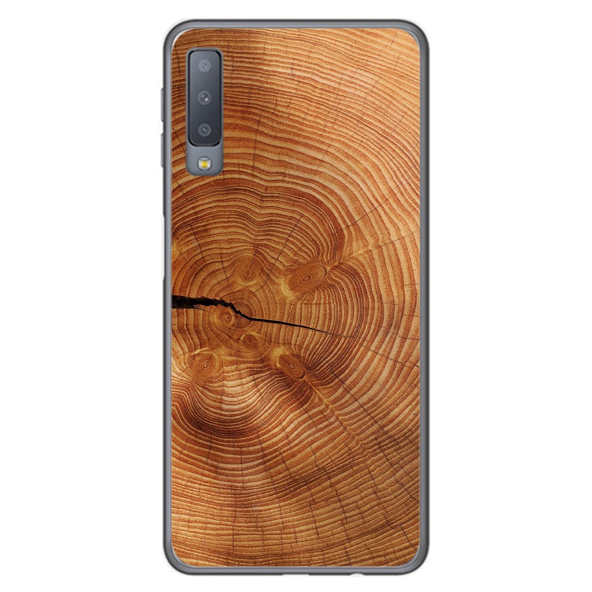 Funda Gel Tpu para Samsung Galaxy A7 (2018) diseño Madera 04 Dibujos