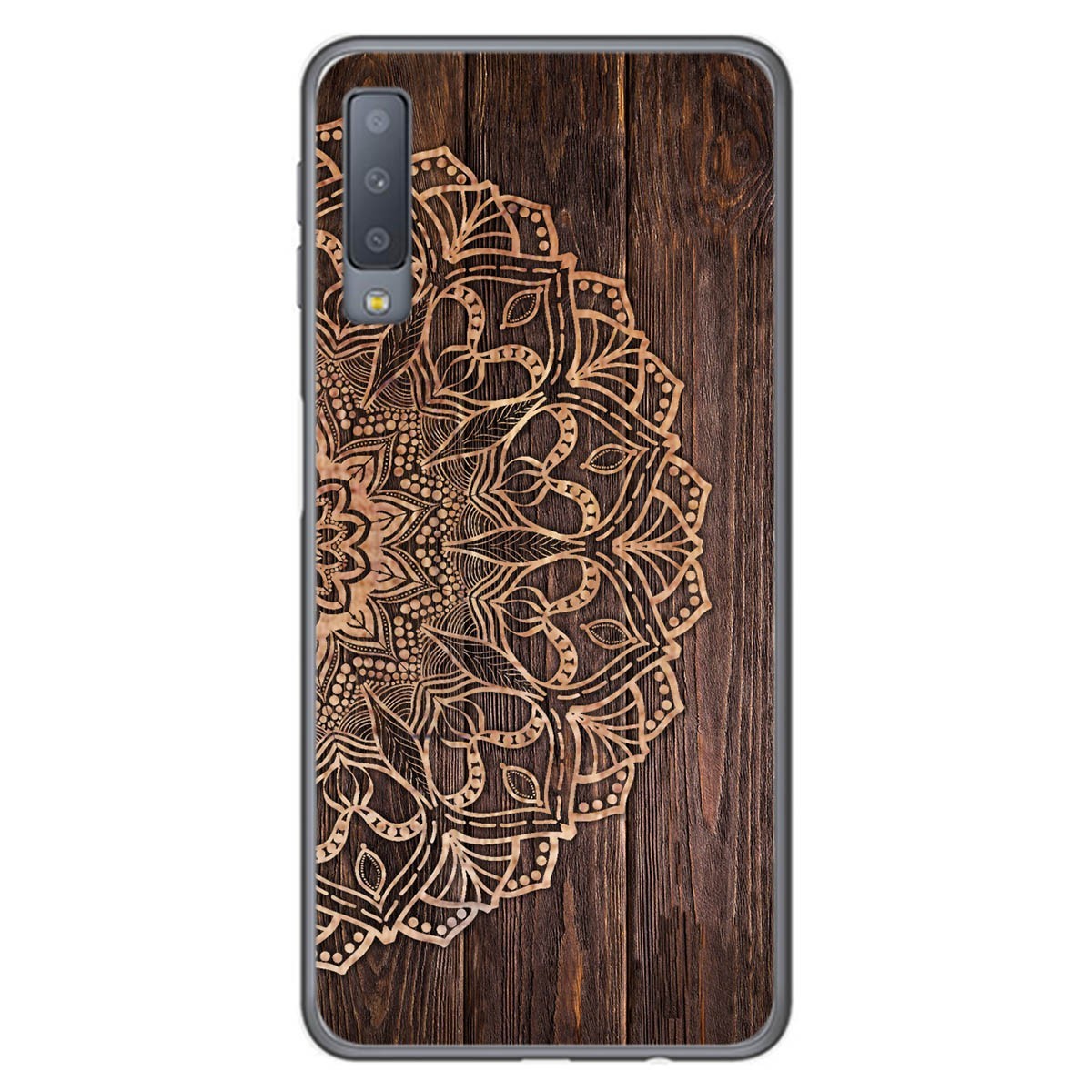 Funda Gel Tpu para Samsung Galaxy A7 (2018) diseño Madera 06 Dibujos
