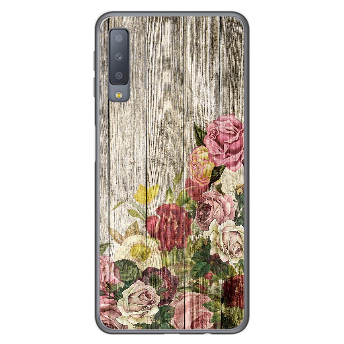 Funda Gel Tpu para Samsung Galaxy A7 (2018) diseño Madera 08 Dibujos