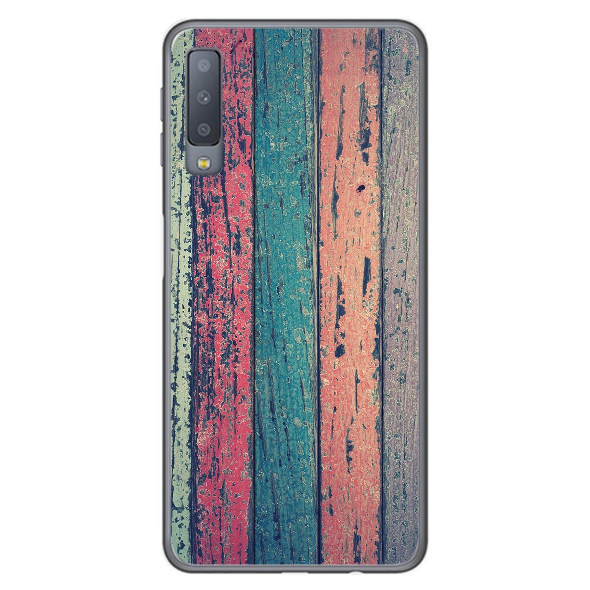Funda Gel Tpu para Samsung Galaxy A7 (2018) diseño Madera 10 Dibujos