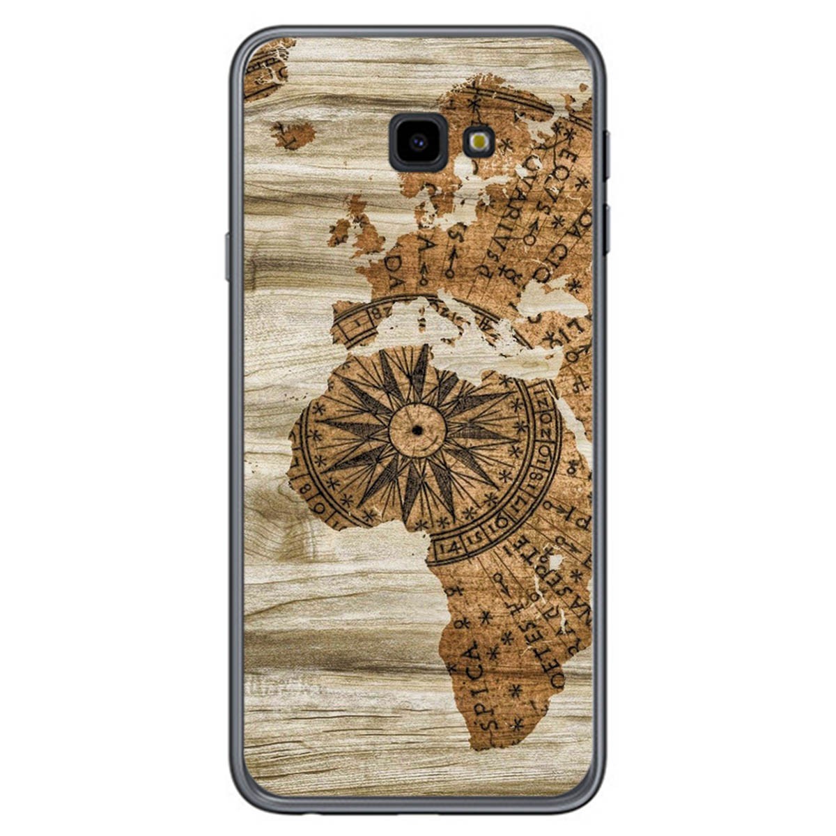 Funda Gel Tpu para Samsung Galaxy J4+ Plus diseño Madera 07 Dibujos