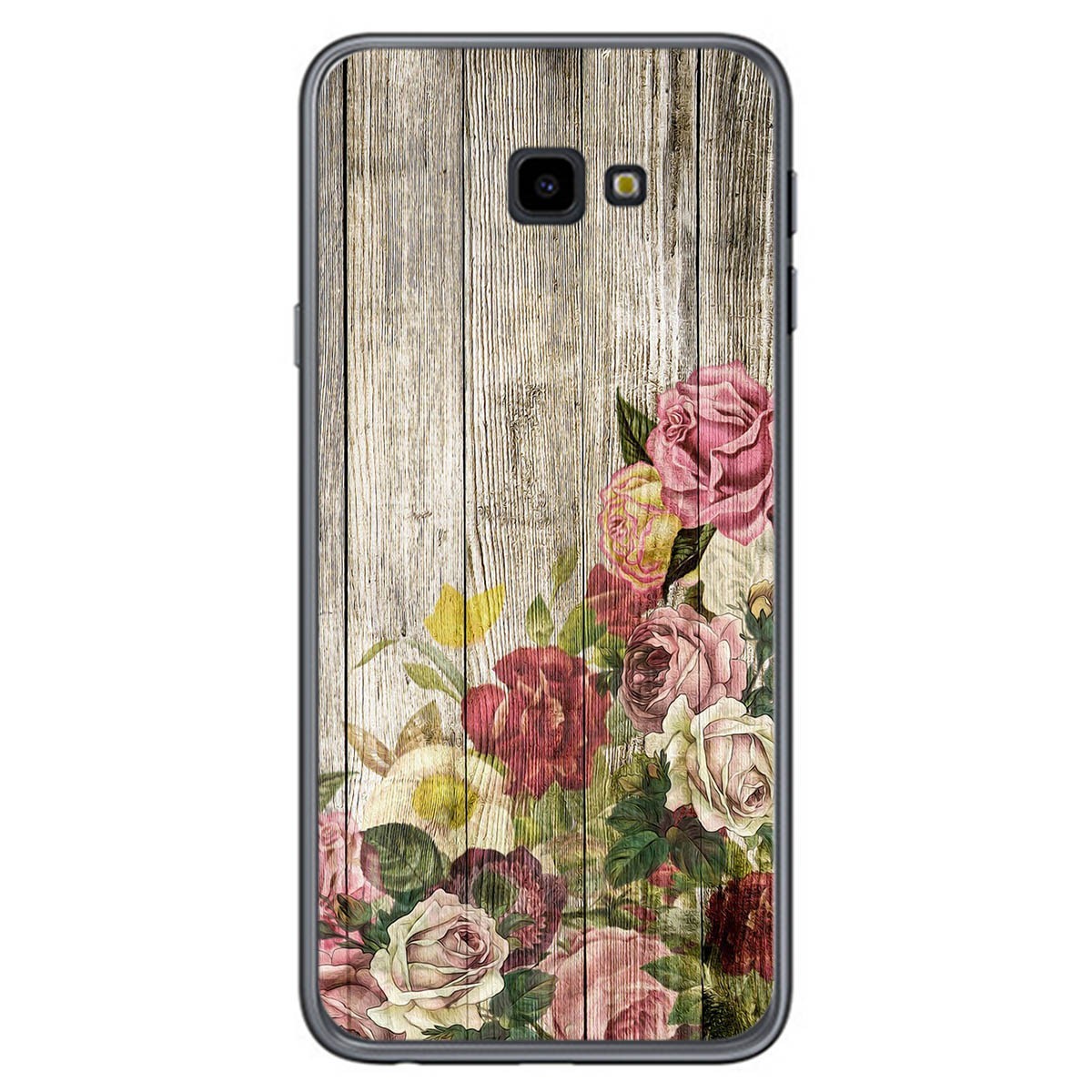 Funda Gel Tpu para Samsung Galaxy J4+ Plus diseño Madera 08 Dibujos