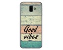 Funda Gel Tpu para Samsung Galaxy J6+ Plus diseño Madera 01 Dibujos
